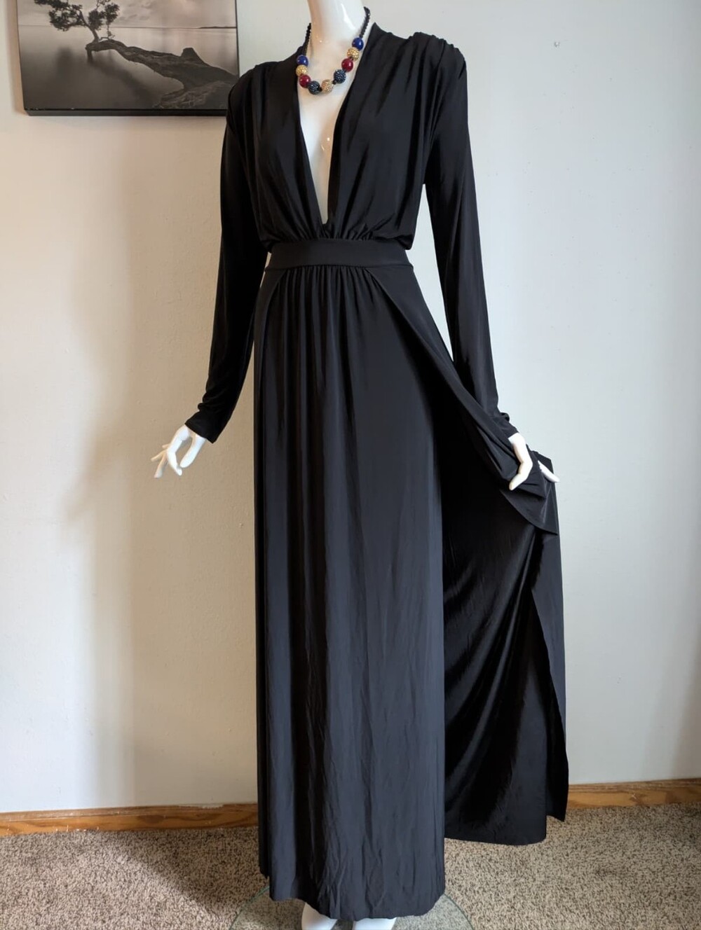Fashion Nova "Spree" Maxi Dress - Black - Size XL - NWT